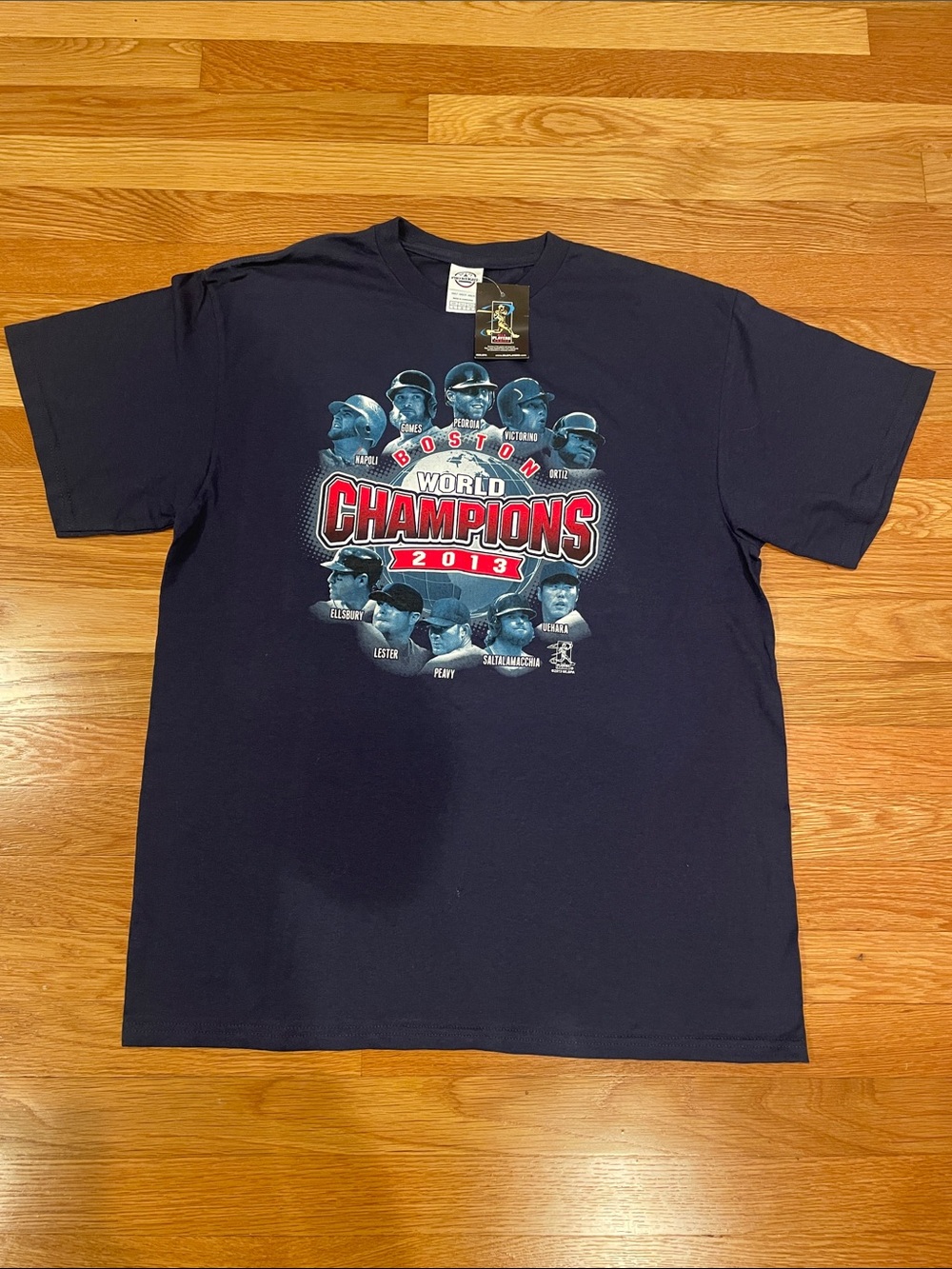 Delta Navy Graphic 'World Champions 2013' Tee with Red & White Accents